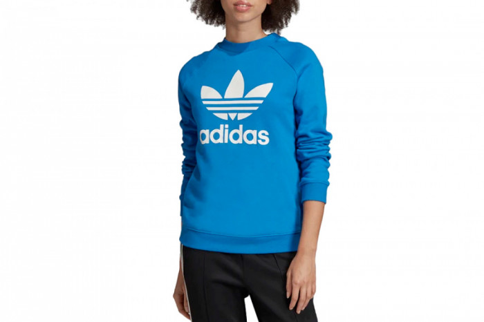 Hanorace adidas Trefoil Crewneck Sweatshirt ED7582 albastru