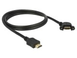 Cablu HDMI DELOCK 1m, mufă 110&deg; st&acirc;nga/dreapta, cod 85103, negru