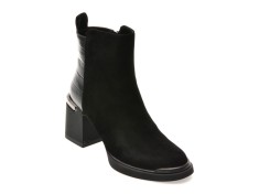 Botine EPICA negre, 2177, din piele intoarsa