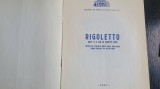 Antichitate, vechi Caiet - programOpera RPR, RIGOLETTO, an 1961