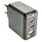 INCARCATOR retea Borofone &quot;BN22&quot; , Quick Charge 65W, 1 x USB, 2 x USB Type-C, gri metal &quot;6941991114601&quot; (timbru verde 0.18 lei)