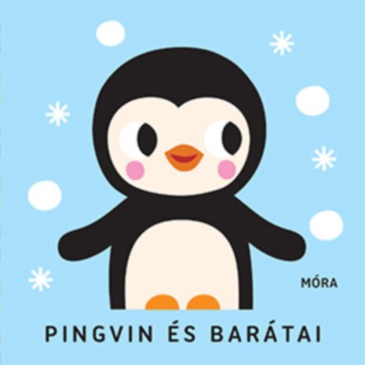 Pingvin &amp;eacute;s bar&amp;aacute;tai - Z&amp;ouml;rgő textilk&amp;ouml;nyv r&amp;aacute;g&amp;oacute;k&amp;aacute;val foto