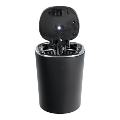 Scrumiera auto cu lumina LED, neagra