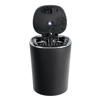 Scrumiera auto cu lumina LED, neagra foto