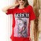 J761-3 Tricou oversize cu imprimeu colorat