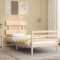 Cadru de pat cu tablie single, lemn masiv GartenMobel Dekor