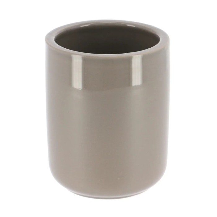 Suport Periuțe Ceramică &ndash; Greige Lucios