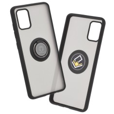 Husa Samsung Galaxy A51 4G Techsuit Glinth cu inel suport stand magnetic, negru foto