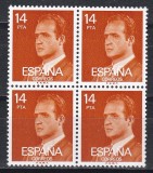 Spania 1982 - Regele Juan Carlos I - Noua valoare, Bloc de 4, MNH, Nestampilat