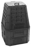 Compostor de gradina EVOBLACK 850L, negru, cu aerisire si acces facil