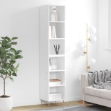 Cumpara ieftin Dulap &icirc;nalt, alb extralucios, 34,5x32,5x180 cm, lemn prelucrat
