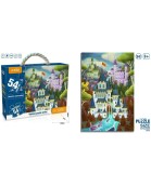 Puzzle Castel 54 Piese Mari Carton Presat 58x87 cm, Joc Educativ Copii Peste 3 Ani