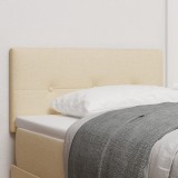VidaXL Tăblie tapițată cu butoni Crem 100 cm Fabric
