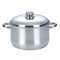 Oala inox cu capac Grunberg, 20 cm, 3 l, finisaje lucioase