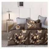 Lenjerie pat dublu,bumbac finet,6 piese,cearceaf cu elastic 180x200cm, cearceaf pilota 200x230cm, 2 fete de perna 50x70, 2 fete de perna 70x70-A1122