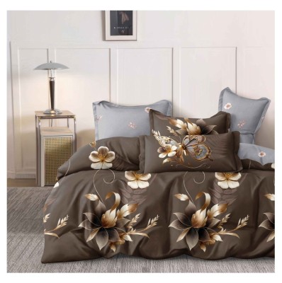 Lenjerie pat dublu,bumbac finet,6 piese,cearceaf cu elastic 180x200cm, cearceaf pilota 200x230cm, 2 fete de perna 50x70, 2 fete de perna 70x70-A1122 foto