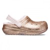 Saboti Crocs Toddler Classic Glitter Lined Clog Roz - Gold/Barely Pink, 22, 24, 25
