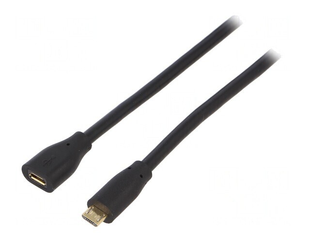 Cablu USB 2.0 Micro USB B 3m Negru