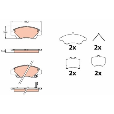 Placute frana Honda Jazz 4 (Gk ), 1.3, 1.5, punte fata, cu indicator uzura acustic, TRW foto