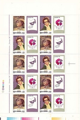 ROMANIA 1996 &amp;ndash; EUROPA, PERSONALITATI FEMININE, BLOCURI MNH, 50 % LP, DS9 foto