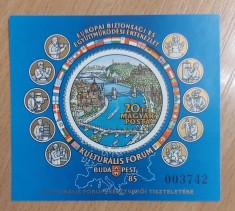 Ungaria 1985 - Colita MNH, Mi.180 AI foto
