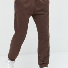 Abercrombie & Fitch pantaloni de trening barbati, culoarea maro, neted