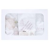 Cumpara ieftin Trusou botez cu 7 piese personalizat cu broderie - &quot;Azi m-am botezat&quot; - ALB- ROZ - TB57