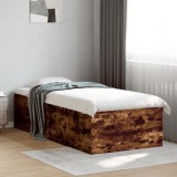 Cumpara ieftin Cadru de pat, stejar fumuriu, 90x200 cm, lemn prelucrat