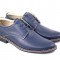 Pantofi bleumarin barbati casual - eleganti din piele naturala Dark Blue