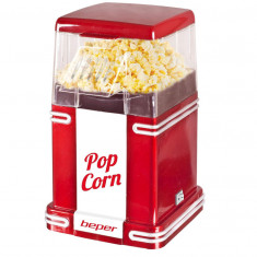 Aparat pentru popcorn Beper 1200 W, rosu - RESIGILAT