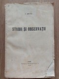 Studii si observatii- I. Botez