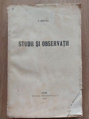 Studii si observatii- I. Botez foto