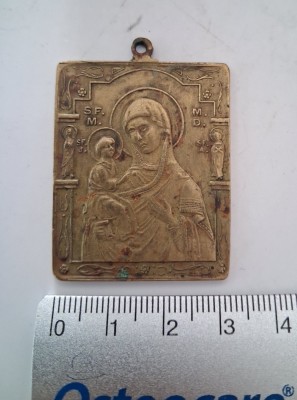 Iconita Rom&amp;acirc;nească de călătorie bronz. foto