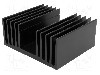 Radiator extrudat, aluminiu, 100mm x 120mm, neagra, FISCHER ELEKTRONIK - SK 57 100 SA