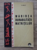 Petre Balan - Marirea durabilitatii matritelor