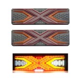 Set 2 Lampi Auto LED Spate, Universale, pentru Remorca, Camion si Trailer, utilaje agricole, 12 - 24V, Functii Semnalizare dinamica, Pozitie, STOP, 33