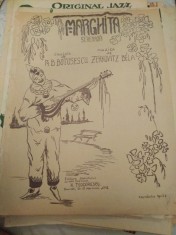 Partitura Marghita serenada, muzica de Zerkovitz Bela, cuvinte A. B. Botosescu foto