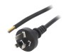 Cablu PVC 3m 3x1mm2 Negru 10A AS/NZS 3112