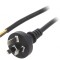 Cablu PVC 3m 3x1mm2 Negru 10A AS/NZS 3112