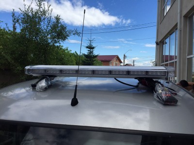 Bara Rampa girofare cu LED-uri 12v 24v lumina albastra COD: ART24 foto