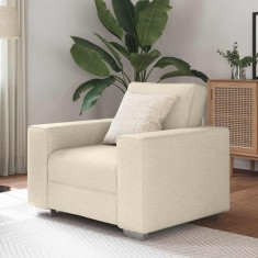 vidaXL Canapea cu pernă cu pernă Bej 100 x 77 x 82 cm in