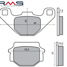 Set placute frana Aprilia Pegaso - Dinli DL801 - 802 - Husqvarna WR 125-260cc - Kawasaki - KTM - TGB Blade - Target 125-620cc (RMS)