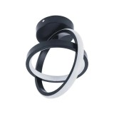 Lustra LED VERTEX GYRO, 42W, lumina Rece/Calda/Neutra, Negru, Alessandro DESIGN