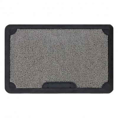 Covoraș BH DM001 cu inserție de curățare &amp;icirc;nlocuibilă, anti-alunecare, exterior, interior - argintiu, 45x70 cm foto