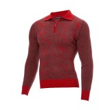 Pulover barbati cu fermoar grena PL011