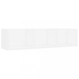 VidaXL Raft de perete pentru CD-uri, alb, 75 x 18 x 18 cm, PAL