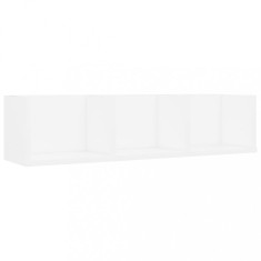 vidaXL Raft de perete pentru CD-uri, alb, 75 x 18 x 18 cm, PAL