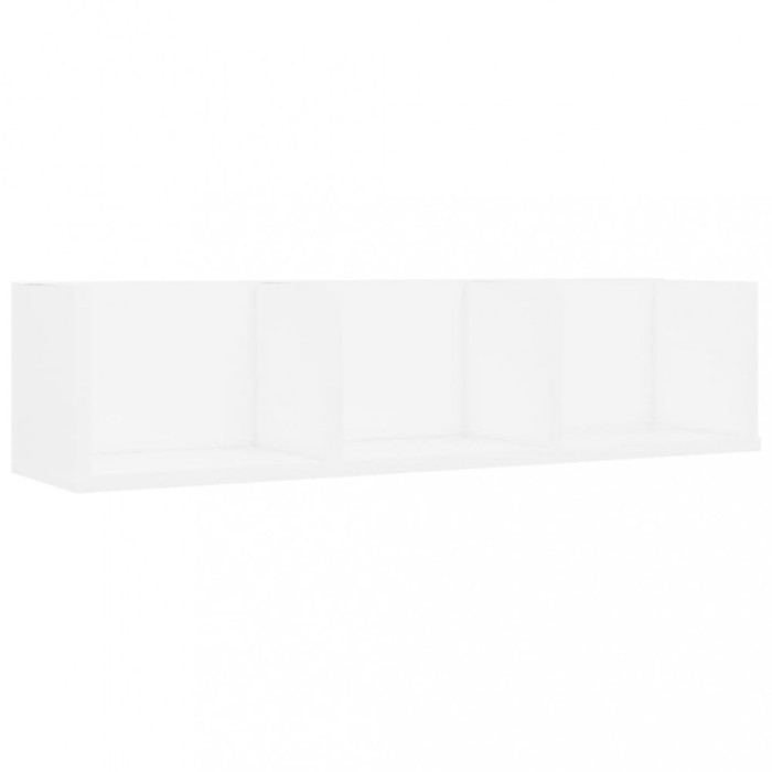 vidaXL Raft de perete pentru CD-uri, alb, 75 x 18 x 18 cm, PAL