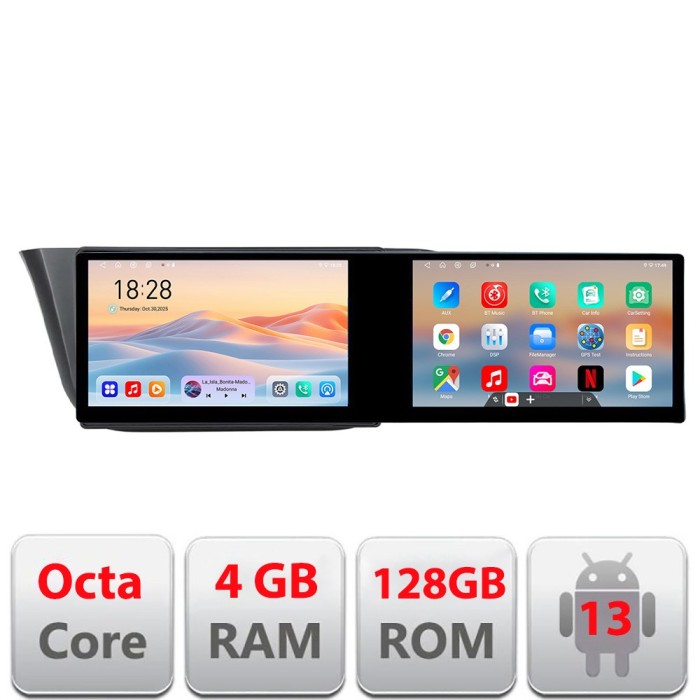 Navigatie Iveco Daily 2019- Edotec 2 ecrane 8 core 4+128 21.6 inch Incell android Wifi 5Ghz gps internet CarStore Technology