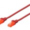 Patch cord UTP Cat6 Cu LSZH 1m Roșu